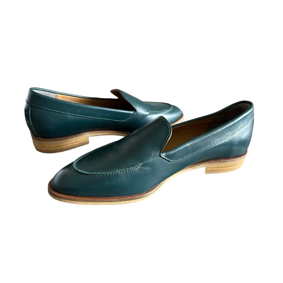 Everlane Womens Shoes The Modern‎ Loafer Ivy Green Leather Slip On Size 5 - Picture 1 of 6